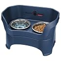 Neater Pet Brands Neater Feeder Deluxe Mess Proof Dog Bowls Elevated for Large Dogs Over 40 lbs, Made in USA, No Spill Raised Dog Food Bowl Stand Feeding Station, Food and Water Bowl Set, Dark Blue