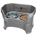 Neater Pet Brands Neater Feeder Deluxe Mess Proof Dog Bowls Elevated for Large Dogs Over 40 lbs, Made in USA, No Spill Raised Dog Food Bowl Stand Feeding Station, Food and Water Bowl Set, Gunmetal