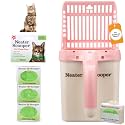 Neater Pet Brands Neater Scooper Standard Cat Litter Scoop, 60 Refill Bags – Mess-Free Cat Litter Scooper with Bag, Spill-Proof Kitty Box Sifter, Bin Doubles as Scoop Holder, For Single-Cat Households