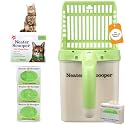 Neater Pet Brands Neater Scooper Standard Cat Litter Scoop, 60 Refill Bags – Mess-Free Cat Litter Scooper with Bag, Spill-Proof Kitty Box Sifter, Bin Doubles as Scoop Holder, For Single-Cat Households