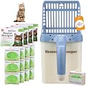 Neater Pet Brands Neater Scooper Standard Cat Litter Scoop, 195 Refill Bags – Mess-Free Cat Litter Scooper with Bag, Spill-Proof Kitty Box Sifter, Bin Doubles as Scoop Holder, For Single-Cat Household