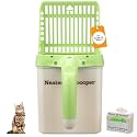 Neater Pet Brands Neater Scooper Standard Cat Litter Scoop, 15 Refill Bags – Mess-Free Cat Litter Scooper with Bag, Spill-Proof Kitty Box Sifter, Bin Doubles as Scoop Holder, For Single-Cat Households