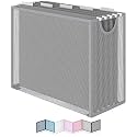 NEATERIZE File Organizer and Magazine Holder - Mesh Book Holder and File Box - Filing Cabinets for Home Office - Portable File Organizer Desk Organizer - Five Hanging Folders Included - (Gray)