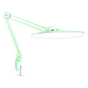 Neatfi LED Desk Lamp, 2200 Lumens, 24W, 20-Inch Wide Head (Midnight Green)