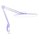Neatfi LED Desk Lamp, 2200 Lumens, 24W, 20-Inch Wide Head (Lavender)