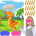 NEBURORA Pin The Tail on The Dinosaur Party Game with 30 Tails Pin Game