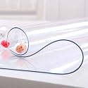 NECAUX Clear PVC Table Cover Protector 42 x 42 Inch 1.5mm Thick
