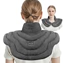MORLIDEN Neck Heating Pad Microwavable for Shoulders, Warmer Wrap Microwave Heating Pad for Neck and Shoulders for Pain Relief (Gray)