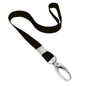 neck strap lanyard swivel hooks clips for id card holders black pack of 10