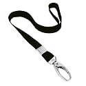 Neck Strap Lanyard Swivel Hooks Clips for ID Card Holders (Black Pack of 1)