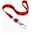 Neck Strap Lanyard Swivel Hooks Clips for ID Card Holders (Red Pack of 10)