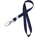 Neck Strap Lanyard Swivel Hooks Clips for ID Card Holders (Navy Blue Pack of 10)