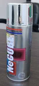 necube premium quality multi-purpose bright chrome spray paint 400 ml pack of 1