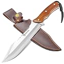 NedFoss 13.5" Bowie Knife with Sheath, Heavy Duty Fixed Blade Hunting Knife