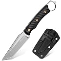 NedFoss Pioneer EDC Fixed Blade Knife, 3.4" 14C28N Steel Tanto Kydex Sheath