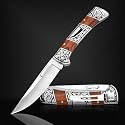 NedFoss Smilodon Pocket Knife for Men Gift, Engraved Cool Knife, Back Lock