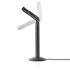 nedis wired microphone omnidirectional condenser noise-cancelling with flexible neck plug amp play desktop laptop mic for recording streaming - 35mm