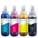 Needle 001/003 Compatible Refill Ink | Made in India | (4x1 KG with Empty Bottle &amp; Funnel) for Epson L3150 L3110 L3100 L3151 L3152 L1110 L3115 L3116 L3156 L4150 L6170 L4160 L5190 Printer (CMYK)