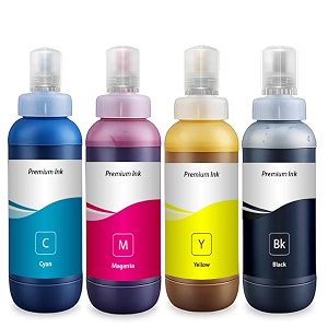 needle 003 compatible refill ink  made in india  cmyk - 4x500gms with eazyfill cap for l3150 l3110 l3100 l3151 l3152 l1110 l3115 l3116 l3156 l4150 l6170 l4160 l5190 l6190 l6172 printers