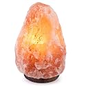 Needs&amp;Gifts Himalayan Salt Lamp with Natural Himalayan Crystal Rock, Hand Crafted Wooden Base from Foothills of The Himalayas, Home Decor, Night Light &amp; Gifts