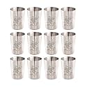 Neelam Stainless Steel 22 Gauge Glass, Set of 12, 400 ml, Silver, Elegant Drinking Glasses, Perfect for Water, Juices &amp; Other Beverages, Ideal for Daily Use, Parties &amp; Special Occasions, Easy to Clean