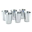 Neelam Stainless Steel 7, 22 Gauge PRM Glass, 300 ml, Set of 6, Elegant and Durable Drinking Glass for Water, Juices, and Beverages, Ideal for Daily Use, Parties, Easy to Clean, Sliver