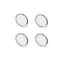 Neelam Stainless Steel 9, 22 Gauge, Tope Cover/Ciba/Lid/Cheeba/Dhakan, 15.4 cm, Set of 4, Multipurpose, Round Steel Lid, Silver