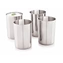 neelam Stainless Steel Glass Set - 4 Pieces, Silver, 300ml