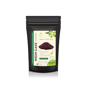 neem cake powderneem khali - organic fertilizer and pest repellent with neem cake for vital plant nutrition plant food 2100gm