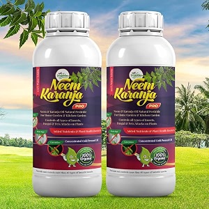 neem oil amp karanja oil pro mix 1 liter - pack 2 100 water soluble for plants insects spray pesticide home garden organic pest control for insecticide spray organic 1 liter - pack 2