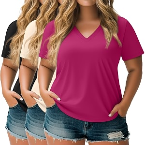 Neer 3 Pack Plus Size Womens T-Shirts