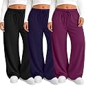 Neer 3 Pack Women's Plus Size Sweatpants Wide Leg Athletic Pants