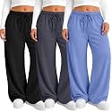 Neer 3 Pack Women's Plus Size Sweatpants Wide Leg Athletic Pants