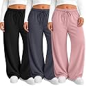 Neer 3 Pack Women's Plus Size Sweatpants Wide Leg Athletic Pants