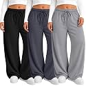 Neer 3 Pack Women's Plus Size Sweatpants Wide Leg Athletic Pants