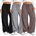 Neer 3 Pack Women's Plus Size Sweatpants Wide Leg Athletic Pants