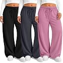Neer 3 Pack Women's Plus Size Sweatpants Wide Leg Athletic Pants
