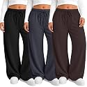 Neer 3 Pack Women's Plus Size Sweatpants Wide Leg Athletic Pants
