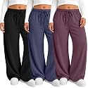 Neer 3 Pack Women's Plus Size Sweatpants Wide Leg Athletic Pants