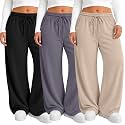 Neer 3 Pack Women's Plus Size Sweatpants Wide Leg Athletic Pants