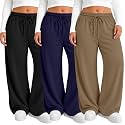 Neer 3 Pack Women's Plus Size Sweatpants Wide Leg Athletic Pants
