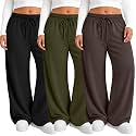 Neer 3 Pack Women's Plus Size Sweatpants Wide Leg Athletic Pants
