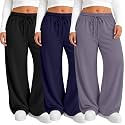 Neer 3 Pack Women's Plus Size Sweatpants Wide Leg Athletic Pants