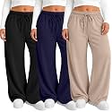 Neer 3 Pack Women's Plus Size Sweatpants Wide Leg Athletic Pants