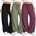 Neer 3 Pack Women's Plus Size Sweatpants Wide Leg Athletic Pants