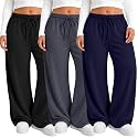 Neer 3 Pack Women's Plus Size Sweatpants Wide Leg Athletic Pants