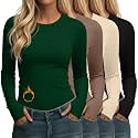 Neer 4 Pack Women's Thermal Fleece Lined Shirts Warm Base Layer