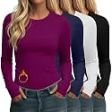 Neer 4 Pack Women's Thermal Fleece Lined Shirts Warm Base Layer
