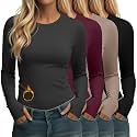 Neer 4 Pack Women's Thermal Fleece Lined Shirts Warm Base Layer