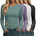 Neer 4 Pack Women's Thermal Fleece Lined Shirts Warm Base Layer